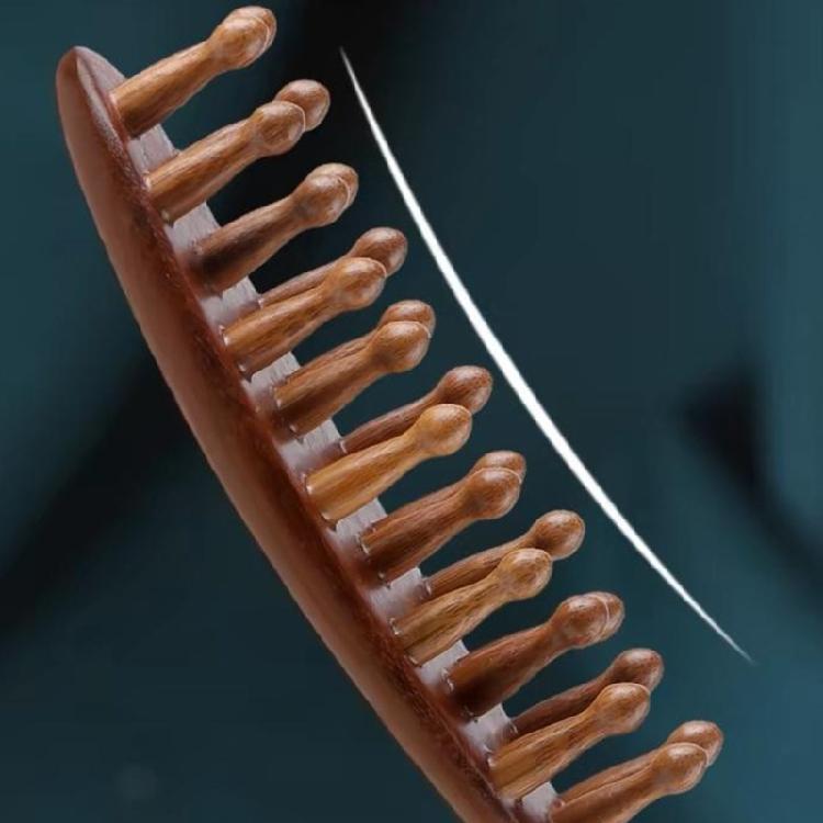Natural Head Massagers Comb For Travel Office Use Of Sandalwoods for Gentle Hair Care