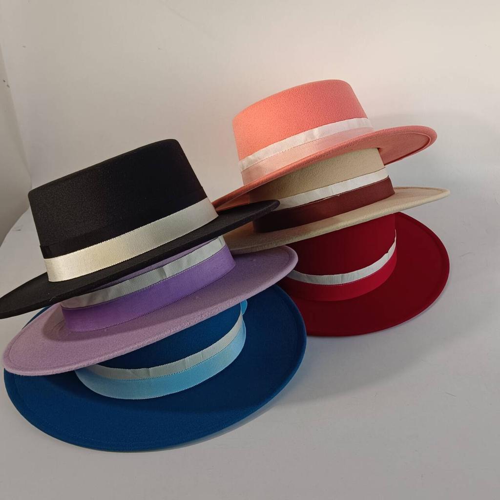 Cappelli Fedora da Donna Moda Eleganti Berretti a Cilindro Cappellini Panama Cappello con Fascia a Nastro per Chiesa Matrimonio Cappelli da Uomo donna di lusso