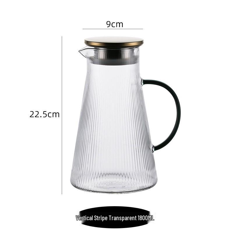 Thick Vertical Stripe Glass Cups with Handles - Set for Coffee, Juice, Water, and Milk
