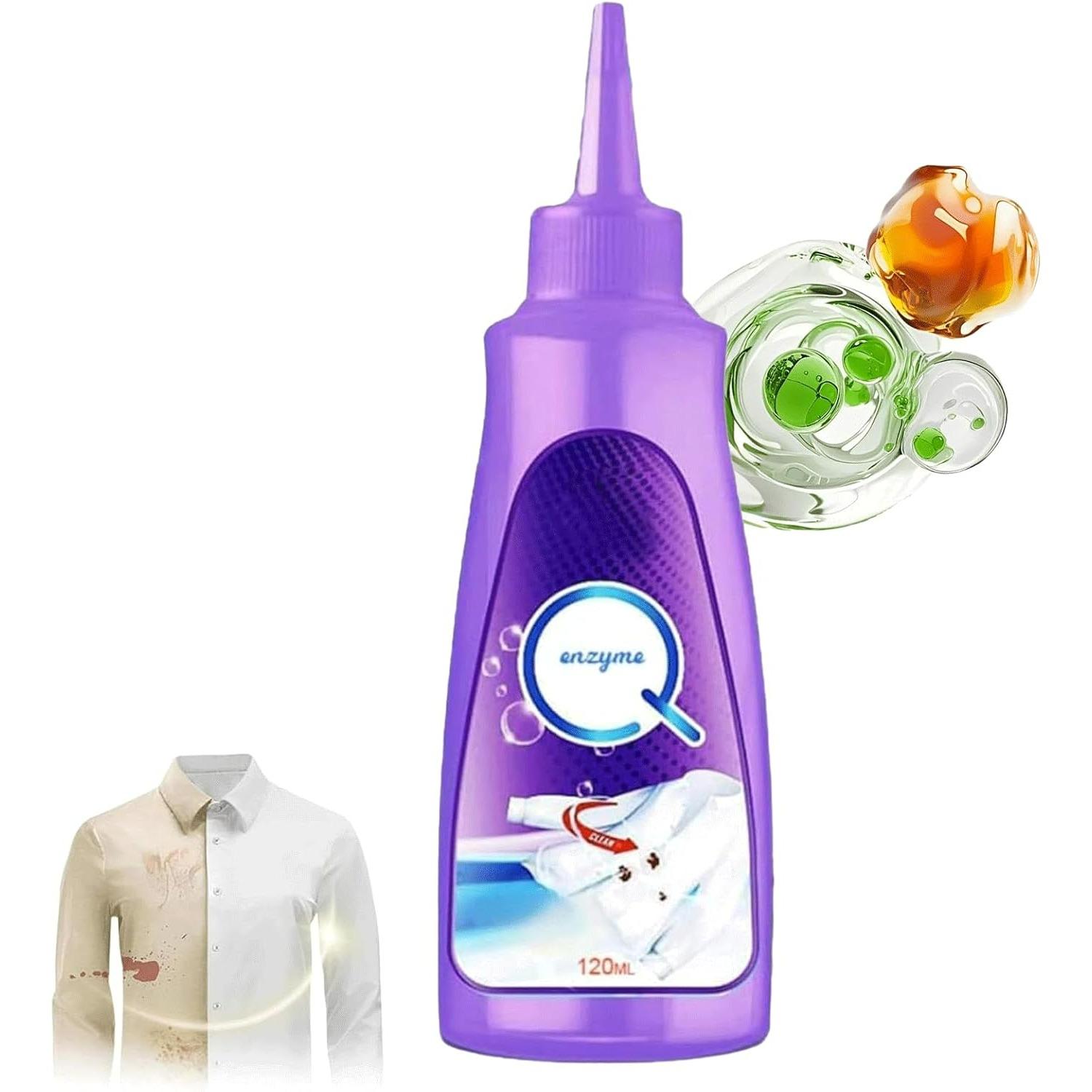 

Пятновыводитель, Активный ферментный пятновыводитель для стирки, Очиститель стойких пятен на одежде и белых рубашках, Удаление масла, Локальная дезактивация без полной стирки 1pcs