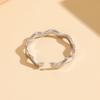New Fashion Stainless Steel Wave Open Rings for Women Female Adjustable Geometric Möbius Rings Non-fading Jewelry Gift