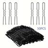 50PCS U-Shaped Hair Pins Thickened 5cm Hair Clips for Hair Styling Bridal Hair Accessories Salon Hairpins for Bun and Updo Hairstyles