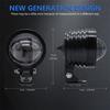 Pair 60W LED Motorcycle Fog Lights Headlight Spotlights Work Lamp Fisheye Lens