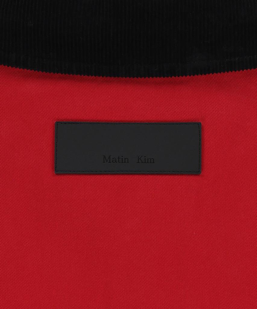 MATIN KIM Corduroy Contrast Trim Blouson Jumper In Red