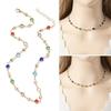 Elegant Handmade Beads Necklace Beads Jewelry Long Body Chain Metal Texture Multifuntional Neck Chain for Fashion Lovers