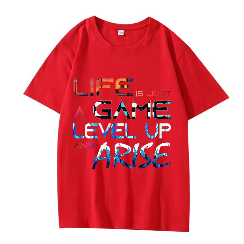 Solo Leveling Arise Aesthetic T Shirt Men Women Oversized 100% Cotton Short Sleeve Summer Print Unisex Plus Sizetops