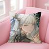 Wuthering Waves Jinhsi Cushion Cover Natural Linen Pillow Case DoubleSided Print Decorative Sofa Pillowcase Home Decor Gift