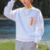 Anta Printed Round Neck Long Sleeve Sweatshirt Unisex sweatshirt White 152218710-1