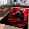 "Anime Style Satoru Gojo Carpet with Red and Black Design Pattern" Suitable for use as an anti-slip for living room bedroom sofas