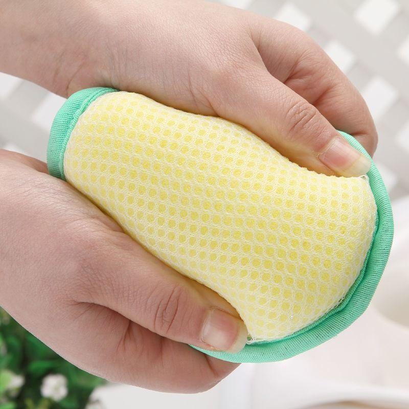 1/3/5/10PCS Dishwashing Sponge Non-stick Oil Brush Pot Dishwashing Cloth Sponge Wipe Scouring Pad Brush Pot Cleaning Decontamination Magic Wipe
