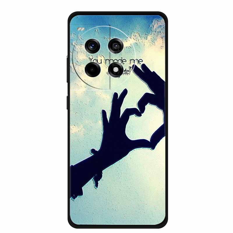 3D Relief Emboss Case For OnePlus 13 5G 11R Ace 3 2 Pro OnePlus 12R Phone Case Black Silicone Soft Back Cover Cases Funda Coque