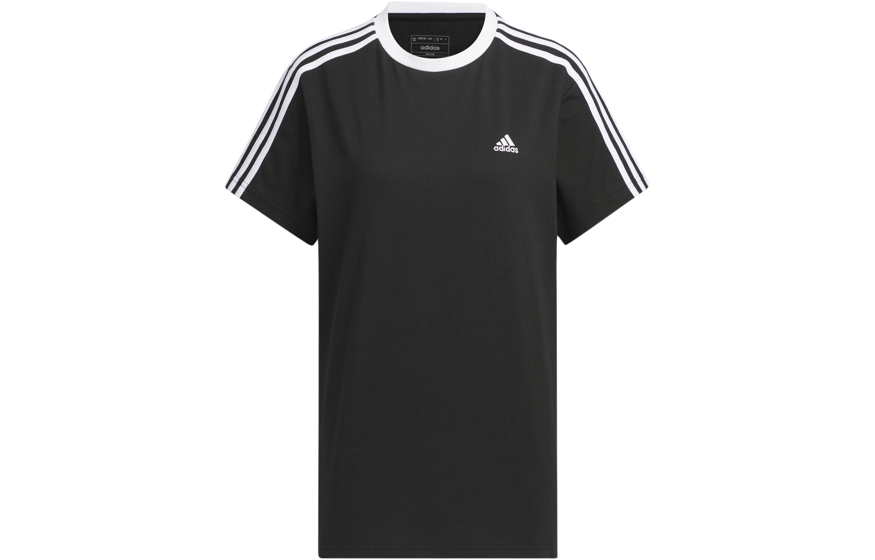 Adidas Drop Shoulder Sleeve T Shirt Women s Black JI6977 XS