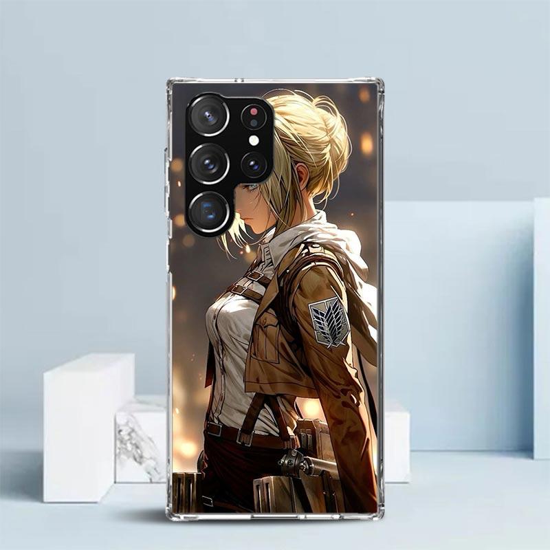 A-Attack on T-Titan Annie Mikasa Soft Cover for Samsung Galaxy S25 Edge S26 S24 S23 Ultra Phone Case S22 S21 Plus S20 FE Print P