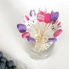 100Pcs/Bag Bamboo Skewers Multipurpose Disposable Cartoon Rabbit Egg Festive Food Grade Decorative Gift Easter Fruit Sticks Toothpicks Cake