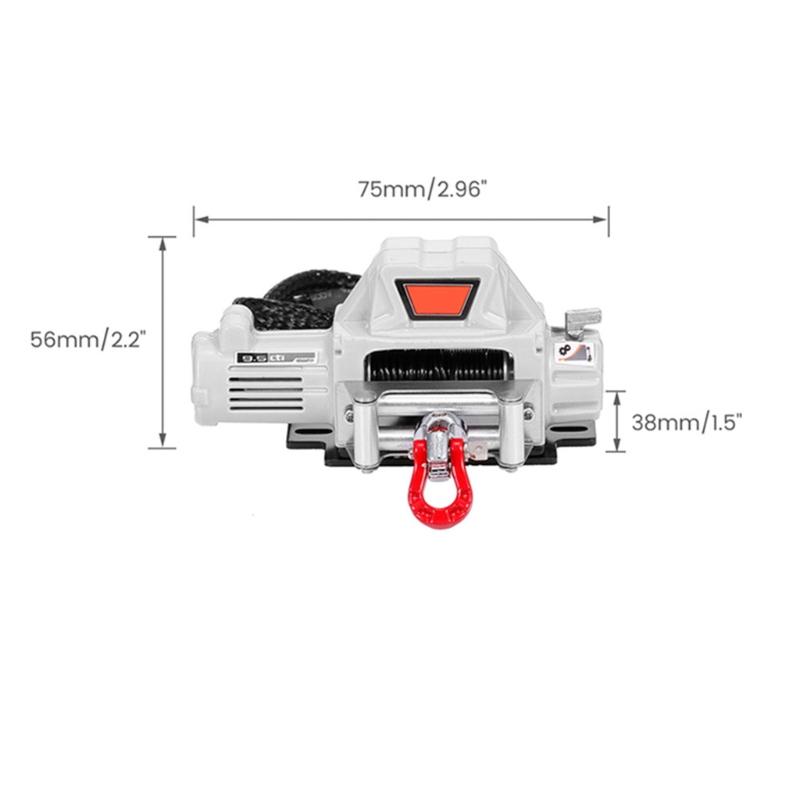 Metal Steel Wire Automatic Simulated Winch, RC Crawler Winch, Metal Winch Capstan for RC Crawler Car 1/10 TRX4 D90 SCX10