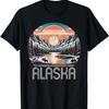 Retro Sunset Stripes Coldfoot, Alaska T-Shirt