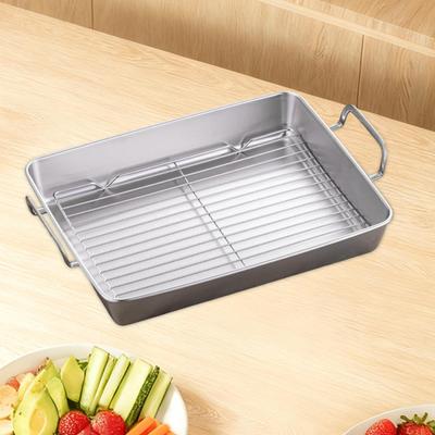 Roasting Pan Baking Tray Accessories Rectangular Turkey Kitchen Cookware for
