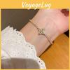 Light Luxury Zircon Flower Pull Bracelet With Elegant Design For Women