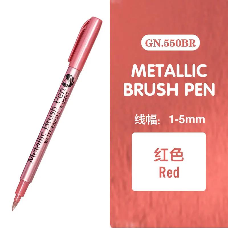 Double Tip Metallic Gold Silver Marker Pen Permanent Art Marker Crafts DIY Painting Pens Card Making Stationery Art Supplies