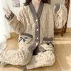 Plus Size Winter Women's Warm Home Clothes Sleepwear Ladies Flannel Thick Coral Fleec Oversized Woolen Pijam… More