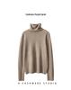 Women's High Neck Cashmere Sweater - Stylish Wheat Ear Knit for Autumn/Winter.