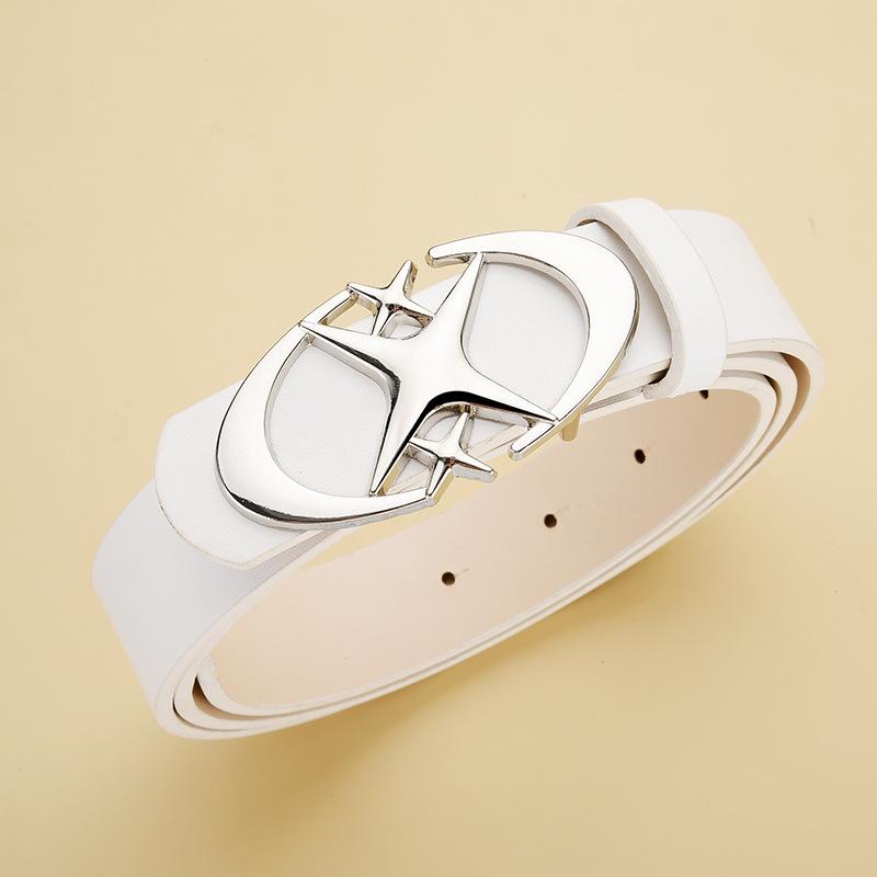 Star Buckle Gender-Neutral Belt Retro Gothic Belt Light Belt Design Sense