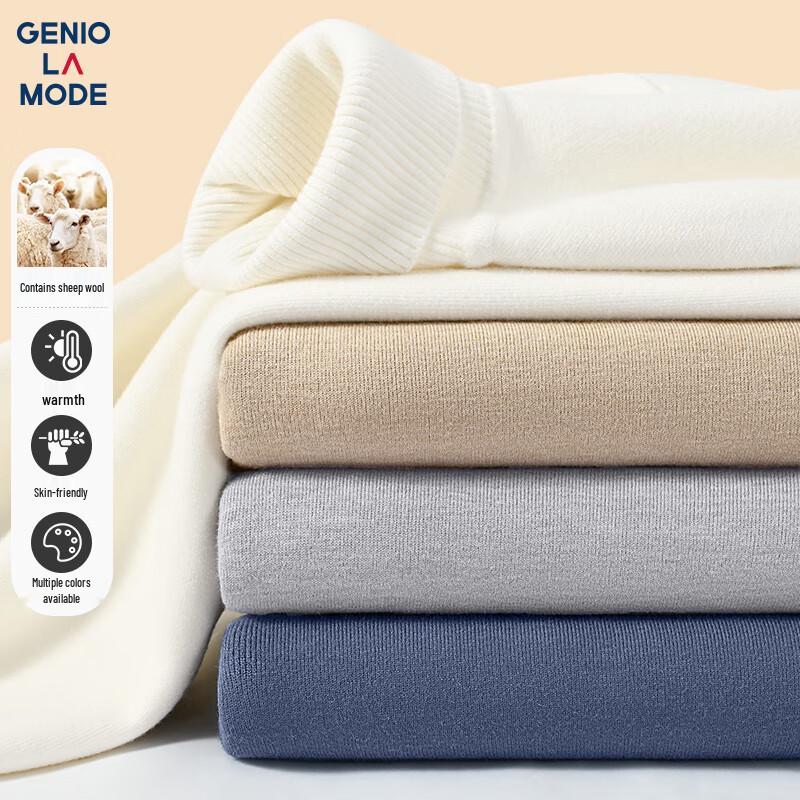 GENIOLAMODE Men's Winter Turtleneck Thermal Knit Sweater