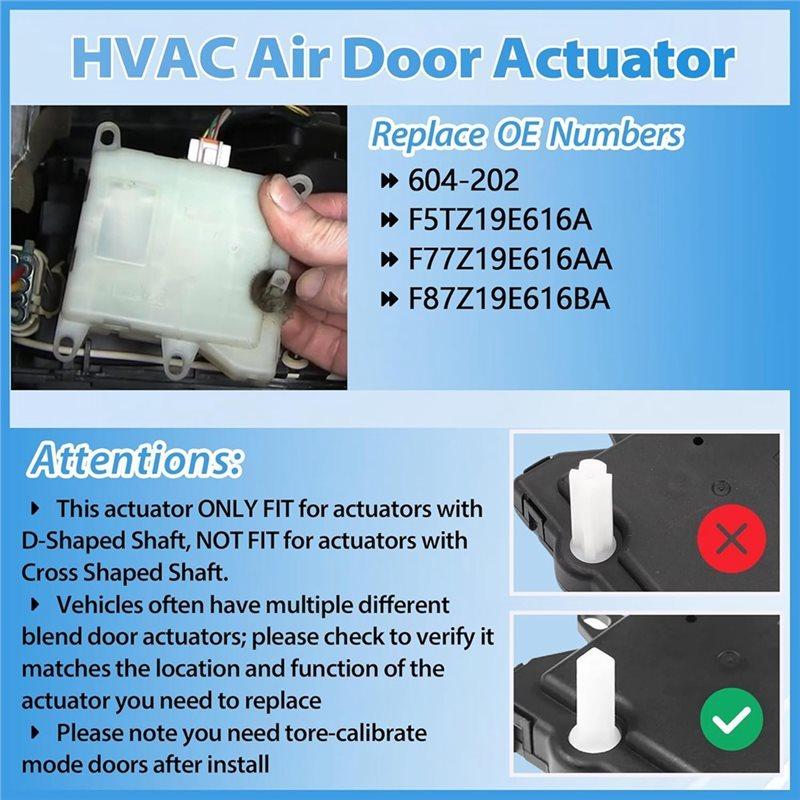 F5TZ19E616A YL5Z19E616AA For Ford Explorer Expedition Ranger Lincoln Navigator HVAC Blend Door Actuator 604-202