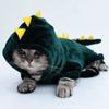 Halloween-Katzenkostüm, Dinosaurier-Katzen-Hoodies, kleine Hunde, warme Jacke, Katzen-Weihnachtskostüm, Haustierkleidung für Welpen, Kätzchen, Rot, Grün