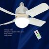 Ceiling Fan With Lights Mute Outdoor LED Enclosed Fan Remote Control 3 Wind Speeds Air Cooler Quiet 2 In 1 Enclosed Fan
