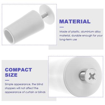 2 Stuks Witte Blinde Stopper Moeren Kern Raambekleding Luiken Rolgordijn Onderdelen Buffer Stopper Voor Gordijnen Hardware Huisdecoratie
