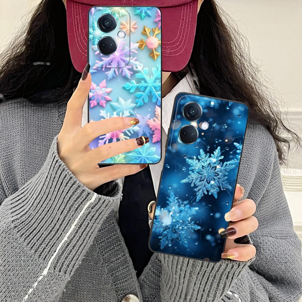 Winter Snowflake Mobile Cell Phone Case for OPPO Find X9 X8 X7 X6 X5 X3 X2 Plus S Pro Ultra Lite Colorful Printing Cover Luxury