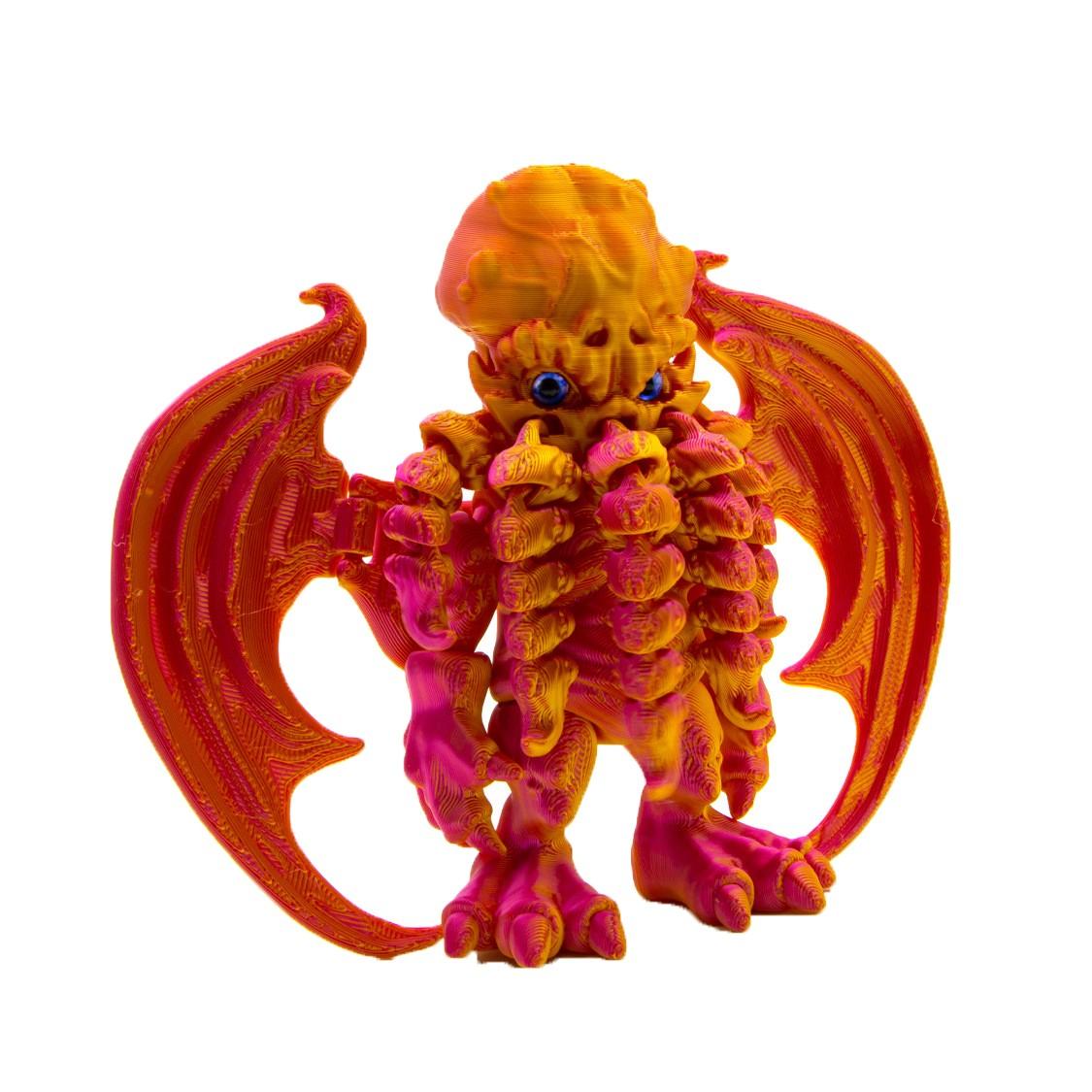 

3D-печатная шарнирная игрушка-кальмар, креативная декоративная модель для взрослых и детей One Size киноварь