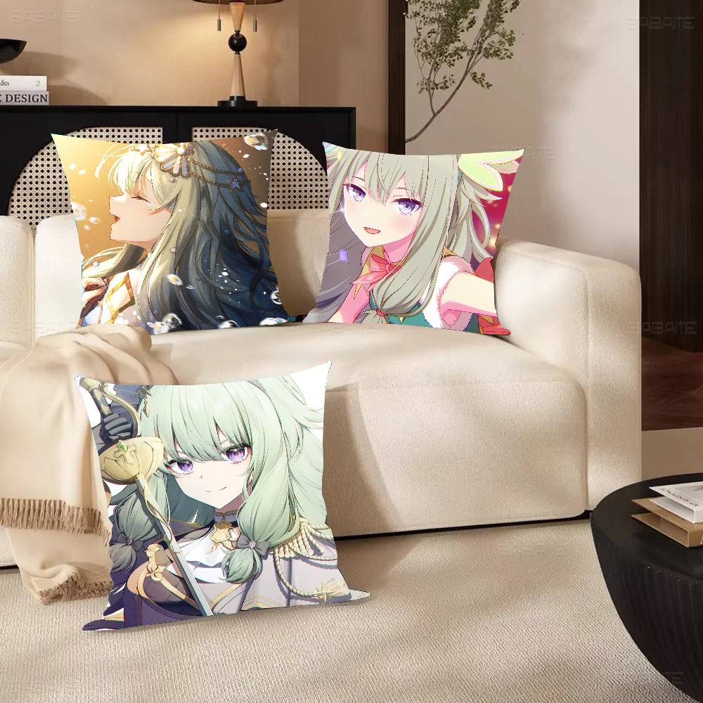 Anime Kusanagi Nene P-Project Kuddfodral Mode Fyrkantigt Kuddfodral Sovrum Soffrum Ins Dekoration Fritid