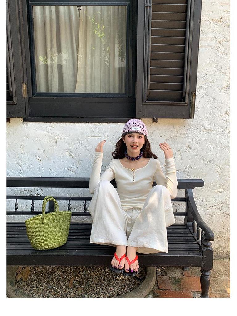 Heavy Craftsmanship Pleated Cotton-Linen Straight-Leg Pants, Spring/Summer 2026.
