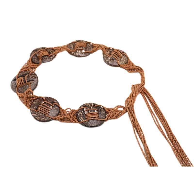 Western Retro Ethnic Waist Chain: Versatile Korean Style Woven Jeans Belt