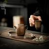 Compact Ceramic Tea Set for One - Includes Teapot, Teacup, and Mini Tea Table. Perfect for Home or Office. Ideal for Kung Fu Tea Rituals.