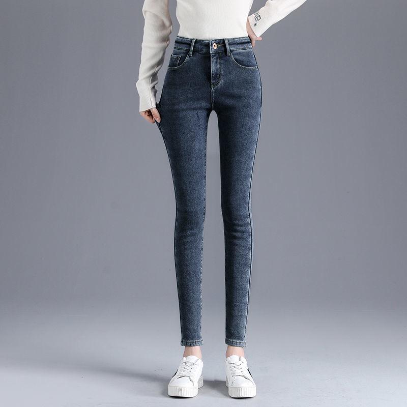 Women s High Waist Slimming Skinny Jeans - Spring 2025 Collection, Plus Velvet Thickened Stretch Pencil Pants 25