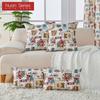 1PC Nuan Series Versatile American Retro Cotton and Linen Comfortable Pillowcase Cushion Cover for Sofa Bed Living Room Bedroom Home Decor