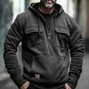 Herren Vintage Distressed Kapuzen-Sweatshirtjacke für Frühling, Herbst und Winter.