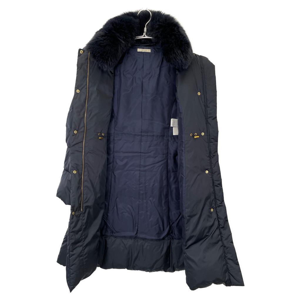 EPOCA Navy Blue Fox Fur Down Coat coat 44 NavyUsed