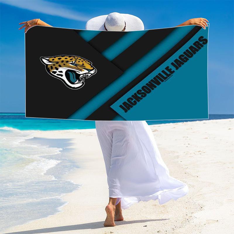 Jacksonville Jaguars Logo Print Beach Towel, Large Soft Quick Dry Towel for Beach Camping Swimming