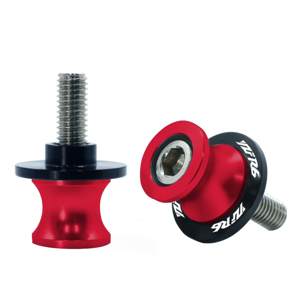 For YAMAHA YZF R6 YZF-R6 YZFR6 All Years 2PCS 6/8/10MM Motorcycle Swing Arm Sliders Spools CNC Swing Arm Stand Screw Paddock