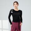WEZHO French Draped Collar Dance Top