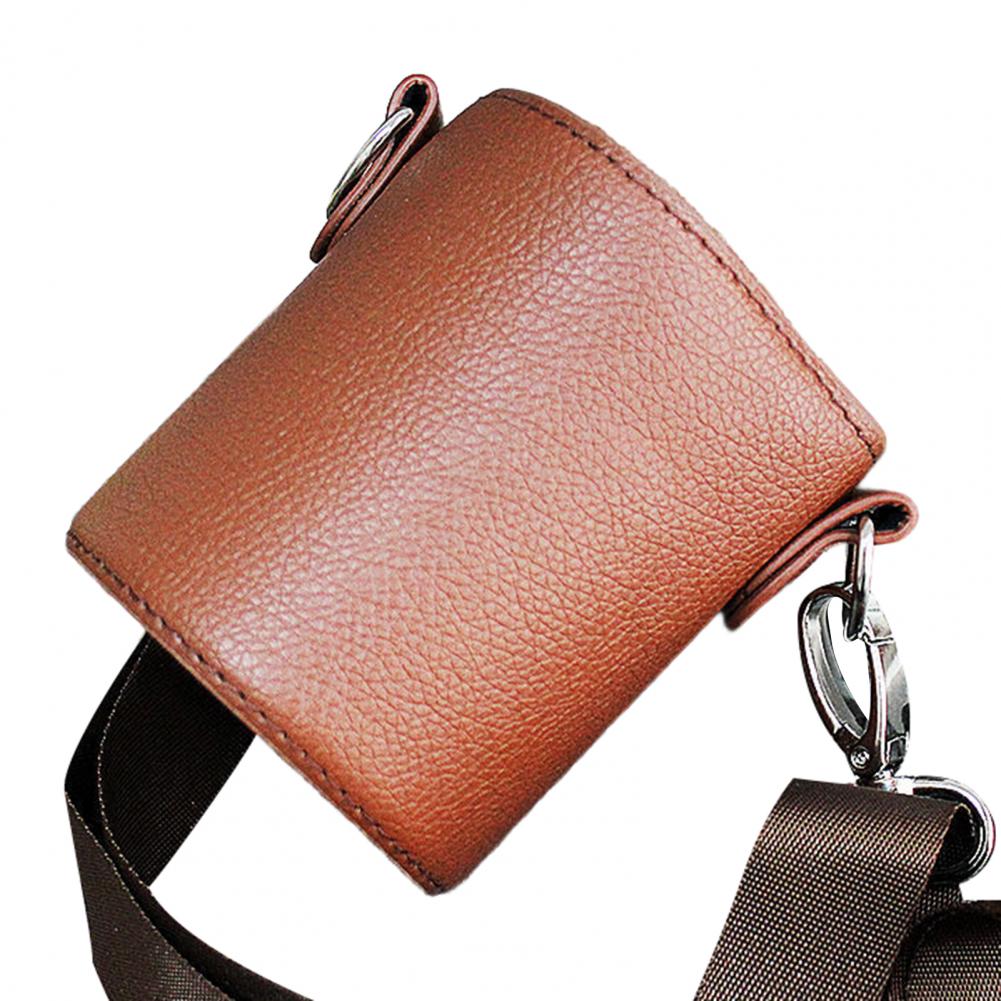 Universal Beverage Cup Bag Portable Strap Faux Leather Beverage Cup Sleeve Coffee Cup Holder Hanging Strap
