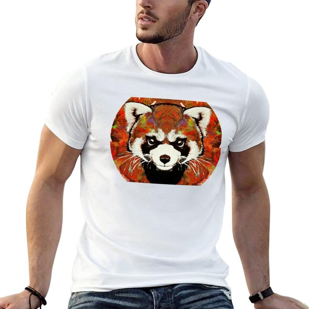 Red Panda T-Shirt Standard Fit Solid Tee Shirt