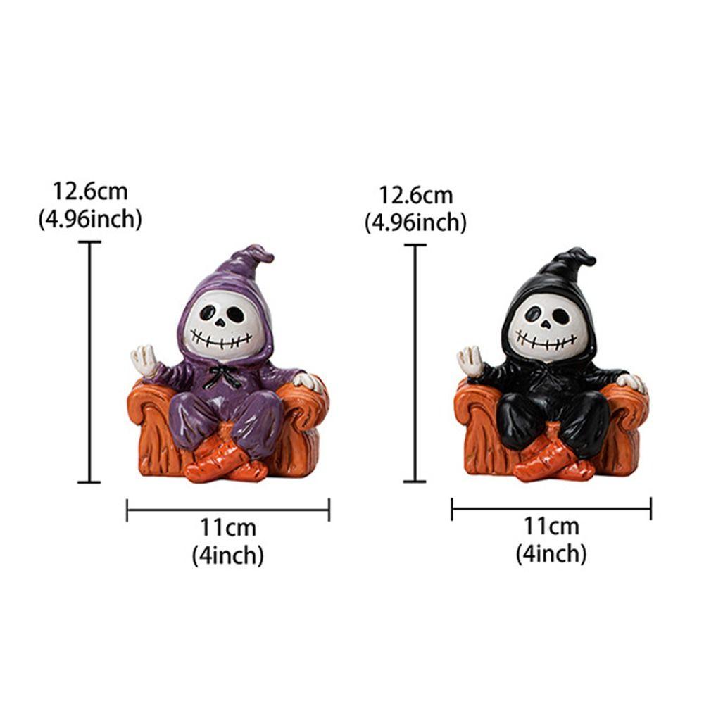 Resin Halloween Sofa Ghost Figure Spooky Ghost Statue Ornament Funny Ghost Art Sculpture  Bedroom