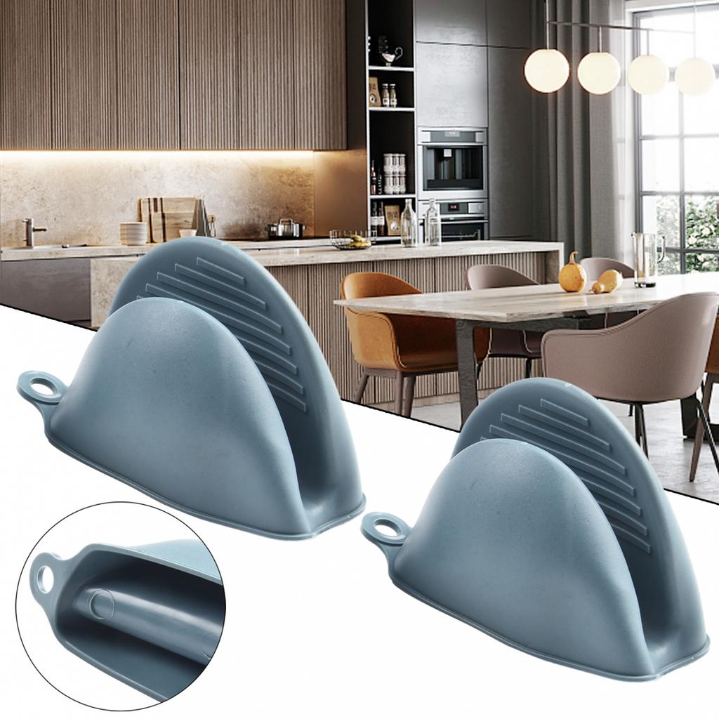 Heat Insulation Silicone Kitchen Gloves Oven Mitts for Cooking Set of 2