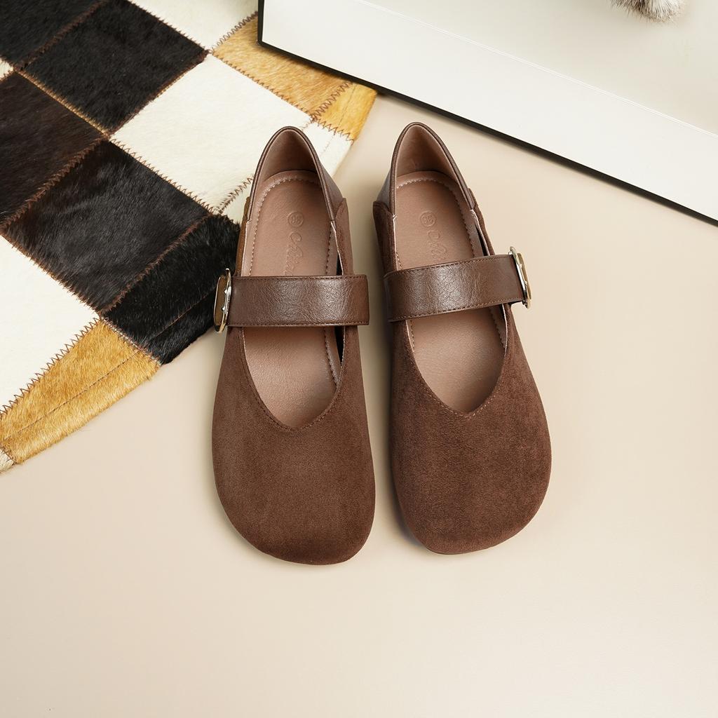 Women Slip-on Loafers Suede Leather Leopard Print Boat Shoes Girl Round Toe Flat Shoes