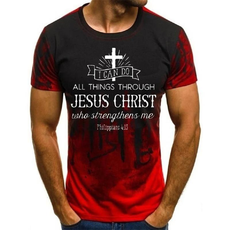 Unisexs Tshirt 3D Cross Graphic Oneck Vintage Casual Tops Printed Unisex Clothing Ropa Hombre Short Sleeve Oversized T Shirts Tees